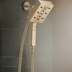 Click here to see Brizo 86280-GL-2.5 Brizo Essential Hydrati 2-in-1 Multi-Function Shower, MagneDock, H2Okinetic, 2.5 GPM, Brilliance Luxe Gold - 86280-GL-2.5
