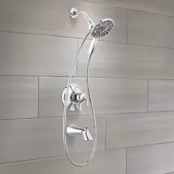 Click here to see Delta T17433-I Delta Kayra Monitor 17 Series In2ition Tub & Shower Trim, Lever Handles, H2Okinetic, ADA, 1.75 GPM, Chrome - T17433-I