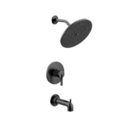 Click here to see Moen UT3363EPBL Moen Cia M-Core 3-Series Tub/Shower Faucet with 1.75 GPM Rainshower, 1-Function, Single Lever Handle, M-PACT, Immersion, Matte Black - UT3363EPBL