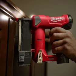 Click here to see Milwaukee 2540-20 Milwaukee M12 23 Gauge Pin Nailer with Magazine Reload Indicator and LED light - 2540-20 