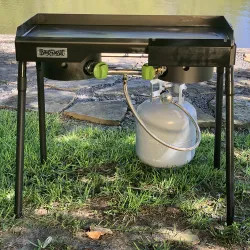 Click here to see  PS217 Bayou Classic Dual Patio Camp Stove, Double Griddle - PS217