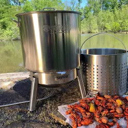Click here to see  KDS-182 Bayou Classic 82-qt Stainless Steel Bayou Boiler Cooker Kit - KDS-182