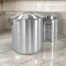 Click here to see  1200 Barbour Bayou Classic 120-Quart Stockpot with Boil Basket, Aluminum - 1200