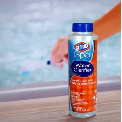 Click here to see  59016CSP Clorox Spa Water Clarifier, 16 Oz, Liquid, Blue - 59016CSP 