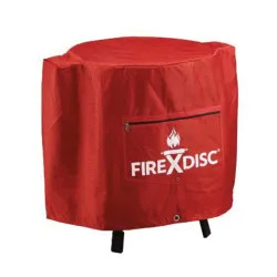 Click here to see  TCGFDCR FIREDISC 24-Inch Universal Grill Cover, 1680D Oxford, Fireman Red - TCGFDCR
