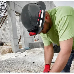 Click here to see Milwaukee 48-73-1235 Milwaukee 48-73-1235 Vented Hard Hat with 6pt Ratcheting, Class C, Gray - Full Brim