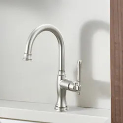 Click here to see Brizo 61058LF-SS Brizo Tulham Single-Handle Bar Faucet, Lever Handle, 1.8 GPM, Brilliance Stainless - 61058LF-SS