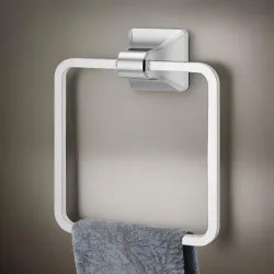 Click here to see Pfister BRB-FE1C Pfister Park Avenue Polished Chrome Towel Ring with Mounting Hardware, All Metal Construction - BRB-FE1C