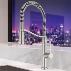 Click here to see Pfister GT529-BRUS PFISTER GT529-BRUS BRUTON ONE HANDLE SEMI-PRO KITCHEN FAUCET STAINLESS