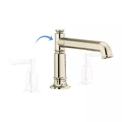 Click here to see Brizo T67376-PNLHP Brizo Invari Two-Handle Roman Tub Faucet Trim, 3-Hole, Deck-Mount, Less Handles, Brilliance Polished Nickel - T67376-PNLHP