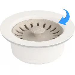 Click here to see Franke WD-900-CHA-BASKET Franke Colorline Basket Strainer Replacement for Disposer Flange, Champagne - WD-900-CHA-BASKET