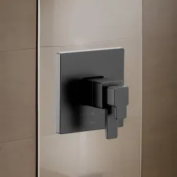 Click here to see Moen UTS4711BL Moen 90 Degree Two Handle Thermostatic Valve Only Trim with M-Core 4 Cartridge, ADA, Matte Black - UTS4711BL