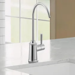 Click here to see Moen F7600 Moen SIP Traditional Single-Handle High Arc Cold Beverage Faucet, 1.5 GPM, Chrome - F7600