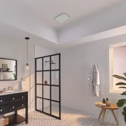 Click here to see Broan AE80K Broan-NuTone FLEX 80 CFM Bathroom Exhaust Fan with CleanCover Grille, White - AE80K 