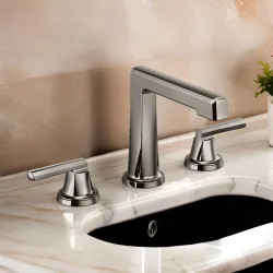 Brizo Allaria Two-Handle Widespread Brilliance Black Onyx Bathroom