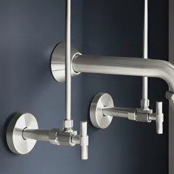 Click here to see Brizo BT022205-NK Brizo Litze Angled Supply Stop Valve w/ Lever Handle, Brilliance Luxe Nickel - BT022205-NK