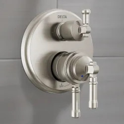 Click here to see Delta T27884-SS-PR Delta Broderick Monitor 17 Series Integrated Diverter Trim, 3-Setting, ADA, MultiChoice, Lumicoat Stainless - T27884-SS-PR