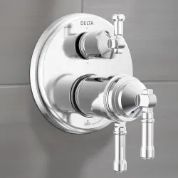 Click here to see Delta T27T984-PR Delta Broderick 17T Series Integrated Diverter Trim, 6-Setting, ADA, TempAssure, MultiChoice, Lumicoat Chrome - T27T984-PR