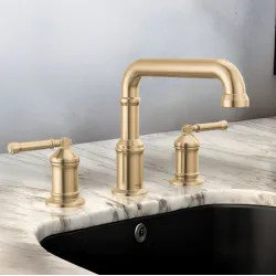 Click here to see Delta T2784-CZ-PR-LHP Delta Broderick Roman Tub Only Trim for Two Handle Roman Tub Faucet, Lumicoat Champagne Bronze, (Less Handles) - T2784-CZ-PR-LHP