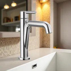 Click here to see Delta 15849LF Delta Nicoli Bathroom Faucet, Single Handle, Deck Mount, ADA-Compliant, 1.2 GPM, Chrome - 15849LF