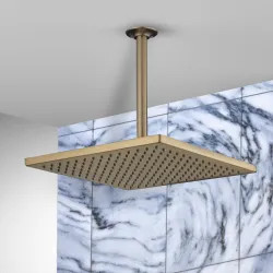Click here to see Delta 52159-CZ-PR25 Delta Universal Showering Components - Single-Setting Metal Raincan Shower Head, TouchClean, 2.5 GPM, Lumicoat Champagne Bronze - 52159-CZ-PR25