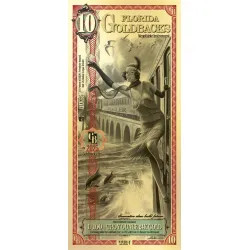 Click here to see    Goldback 10 Bill - Florida Innovatio - 1/100 Troy Oz. Gold Minted Bill