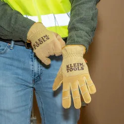 Click here to see Klein 60608 Klein All Purpose Gloves, Cowhide Leather, Large - 60608