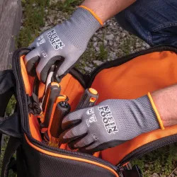 Click here to see Klein 60588 Klein 2-Pair Knit Dipped Gloves, HPPE, Cut Level A4, Touchscreen, Medium - 60588
