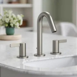 Delta Lakewood Widespread Bathroom Faucet, Two-Handle, Deck Mount