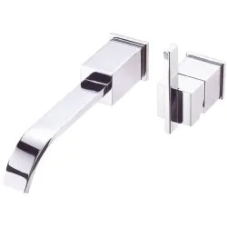 Click here to see Danze D216044 Danze Sirius Wall-Mount Widespread Bathroom Faucet with Touch-Down Drain, Single-Handle, 1.5 GPM, Lever Handle, ADA, Chrome - D216044