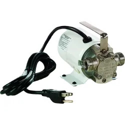 Click here to see Little Giant 555203 Little Giant Pony Utility Pump, 1/10 HP, 360 GPH, 115 Volts, 12 VDC, 6 ft. Cord Length, 0.38