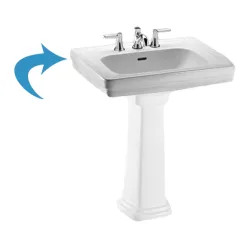 Click here to see Toto LT530.4#01 Toto LT530.4#01 Cotton White Promenade Pedestal Lavatory, Sink Only 4