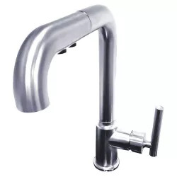 Click here to see Kohler 7506-CP Kohler Purist Single-Handle Pull-Out Kitchen Faucet, 3-Function, Polished Chrome - K-7506-CP