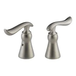 Click here to see Delta H294SS Delta Linden 3-3/8in Stainless Replacement Metal Lever Handle for Two-Handle Bathroom Faucet, ADA-Compliant - H294SS