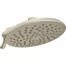 Click here to see Moen S6320EPBN Moen 8in Two-Function Rainshower Shower Head, Round, Immersion Technology, LifeShine, Eco-Performance, 1.75 GPM, WaterSense, Brushed Nickel - S6320EPBN
