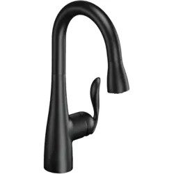 Click here to see Moen 5995BL Moen Arbor Single Handle High Arc Pull-Down Bar/Prep Faucet, Matte Black - 5995BL