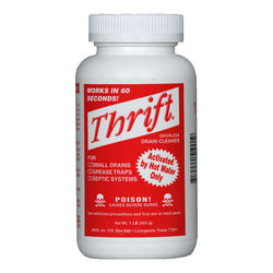 Click here to see Thrift T-200 Thrift T-200 Odorless Non-Acid Pipe & Drain Cleaner,  2 lbs