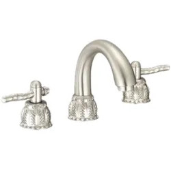 Click here to see Danze BAT-4LV-BRN Danze Batik 4in Two-Handle Centerset Bathroom Faucet, Brushed Nickel - BAT-4LV-BRN