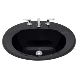 Click here to see Toto LT511.8#51 Toto Supreme Self Rimming Lavatory, 8in Centers, ADA, Ebony - LT511.8#51