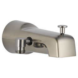 Click here to see Delta U1010-SS-PK Delta Diverter Tub Spout, Stainless, for Tub Only or Hand Shower Only Applications, 6-11/16in Spout Reach, Wall-Mount Installation - U1010-SS-PK