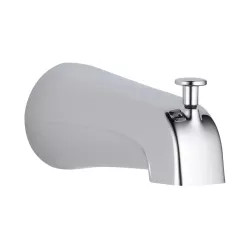 Click here to see Delta U1075-PK Delta Diverter Tub Spout, Chrome, 5-3/8in Spout Reach, Wall-Mount Single-Hole Installation, Slip fit 1/2in CWT, 1/2in or 3/4in IPS - U1075-PK