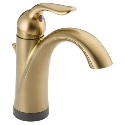 Click here to see Delta 538T-CZ-DST Delta Lahara Single-Handle Bathroom Faucet w/ Touch2O, Deck Mount, 1.2 GPM, Champagne Bronze - 538T-CZ-DST