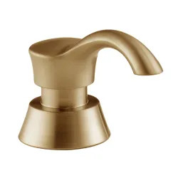 Click here to see Delta RP50781CZ Delta Pilar 13oz Transitional Soap and Lotion Dispenser, Round, Champagne Bronze - RP50781CZ