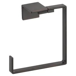 Click here to see Delta 77746-RB Delta Vero Square Wall Mounted Towel Ring, Metal Constructed, Venetian Bronze - 77746-RB