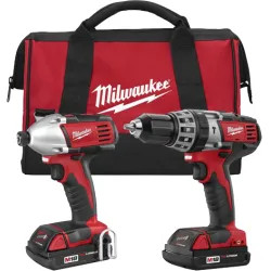 Click here to see Milwaukee 2697-22CT Milwaukee 2697-22CT model 2-Tool Cordless Combo Kit 