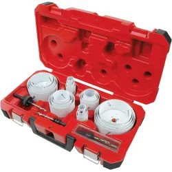 Click here to see Milwaukee 49-22-4185 Milwaukee 49-22-4185 28-pc. All-Purpose Professional Ice Hardened Hole Saw Kit 