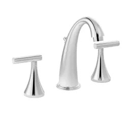 Click here to see Symmons SLW-4612 Symmons Lucetta Series Two-Handle Widespread Lavatory Faucet with Pop-Up Drain Assembly, 2.2 GPM, Chrome - SLW-4612