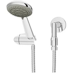 Click here to see Symmons 412HS-STN Symmons Naru 3-Mode Hand Shower with In-Line Vacuum Breaker, Wall Connection, Flexible Metal Hose, and Cradle, 2.5 GPM, ADA-Compliant, Satin Nickel - 412HS-STN