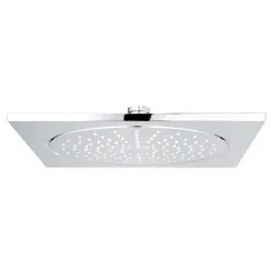 Click here to see Grohe 27285000 Grohe F-Series 10in Single-Setting Rainshower Shower Head, 2.5 GPM, DreamSpray, SpeedClean, Metal, StarLight Chrome - 27285000
