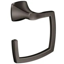 Click here to see Moen YB5186ORB Moen Voss Squre Wall Mounted Towel Ring, Zinc Constructed, Oil Rubbed Bronze - YB5186ORB